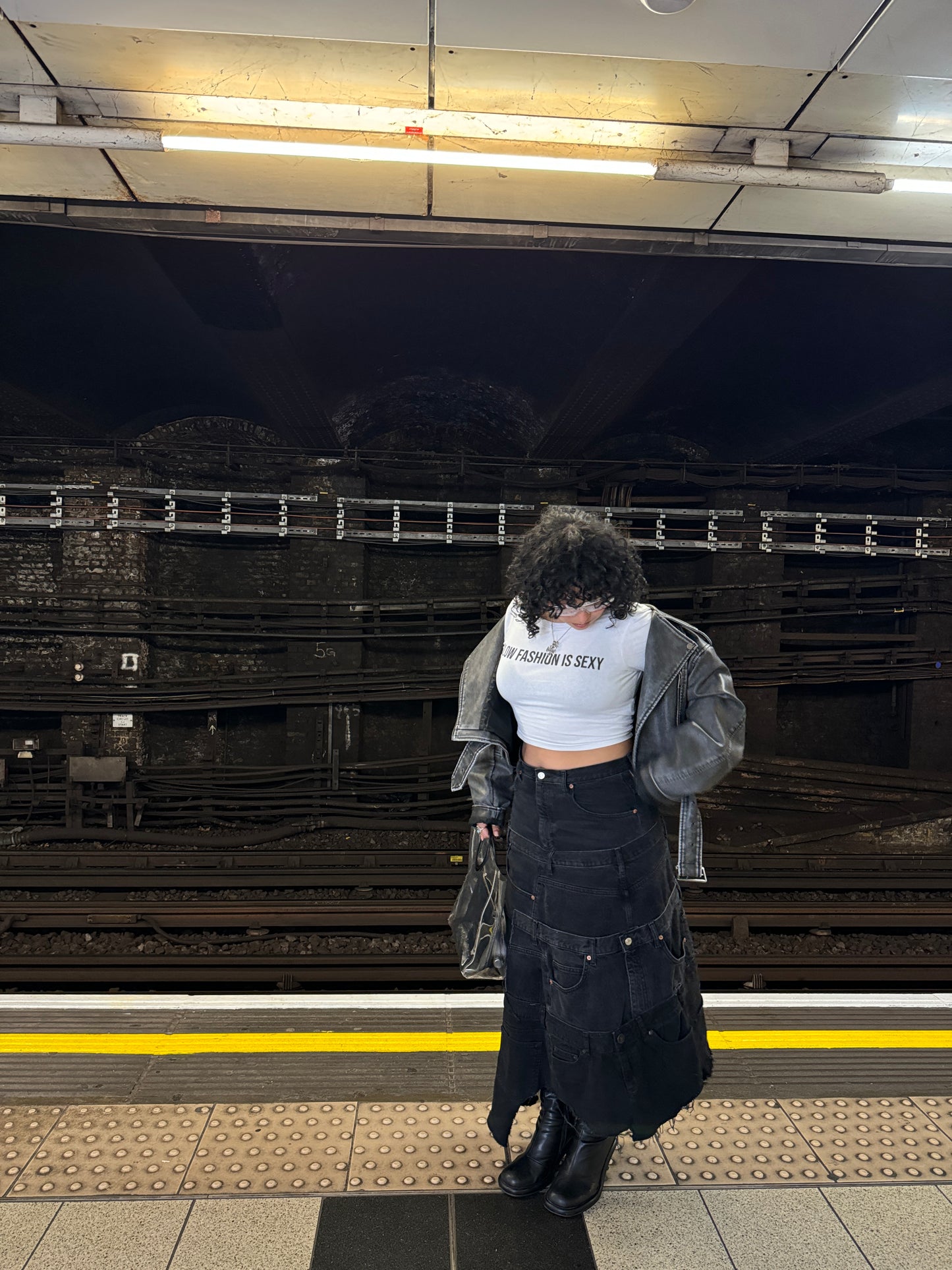 Layered midaxi skirt