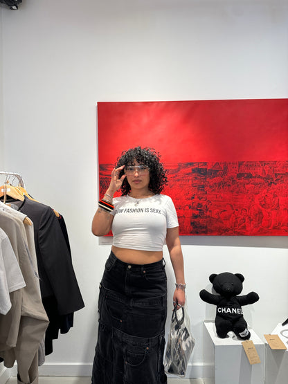 Layered midaxi skirt